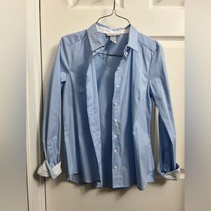 H&M- Size:8. Light blue&white stripes Button Up Shirt.